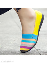 Striped Flat Round Toe Casual Comfort Flats
