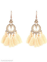 Statement Hollow Out Circle Tassel Drop Earrings