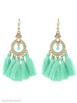 Statement Hollow Out Circle Tassel Drop Earrings
