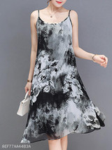 Spaghetti Strap Print Maxi Dress