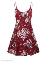 Spaghetti Strap Charming Floral Printed Skater Dress