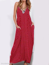 Spaghetti Strap Printed Maxi Dress