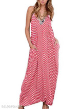 Spaghetti Strap Printed Maxi Dress