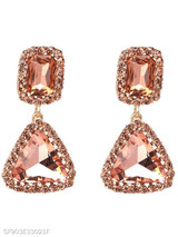 Solid Geometric-Shaped Drop Earrings