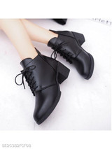 Plain Chunky High Heeled Criss Cross Round Toe Casual Date High Heels Boots