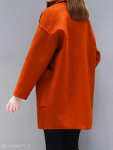 Notch Lapel Patch Pocket Plain Coat