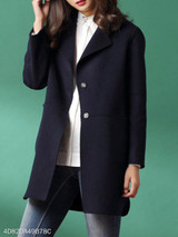 Notch Lapel Patch Pocket Plain Coat