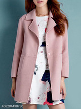 Notch Lapel Patch Pocket Plain Coat