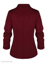 Notch Lapel Single Button Plain Blazer