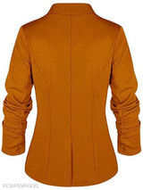 Notch Lapel Single Button Plain Blazer