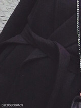Notch Lapel Belt Plain Coat