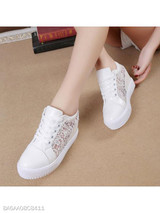Lace Plain Flat Lace Criss Cross Round Toe Casual Sport Sneakers