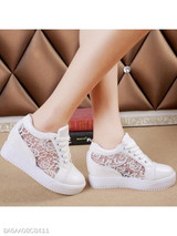 Lace Plain Flat Lace Criss Cross Round Toe Casual Sport Sneakers