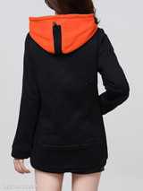 Hooded Zipper Plain Hoodie