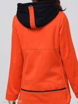 Hooded Zipper Plain Hoodie