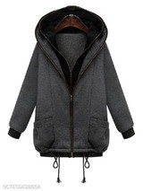Hooded Zipper Plain Coat