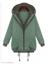Hooded Zipper Plain Coat