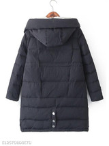 Hooded Zipper Plain Coat