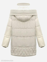 Hooded Zipper Plain Coat