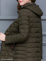 Hooded Zipper Plain Coat