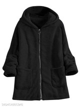 Hooded Zipper Plain Coat