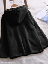 Hooded Zipper Plain Coat