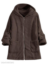 Hooded Zipper Plain Coat