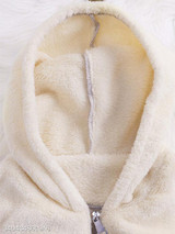 Hooded Zipper Plain Coat