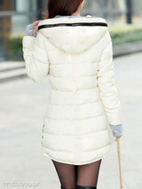 Hooded Zipper Plain Coat