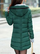 Hooded Zipper Plain Coat