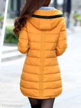 Hooded Zipper Plain Coat