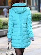 Hooded Zipper Plain Coat