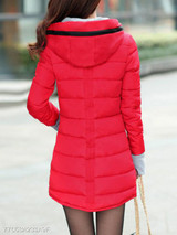 Hooded Zipper Plain Coat