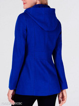 Hooded Zipper Plain Coat