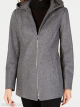 Hooded Zipper Plain Coat