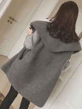 Hooded Pocket Faux Fur Coat Hooded Pocket Faux Fur Coat