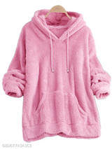 Hooded Kangaroo Pocket Plain Hoodie