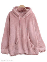 Hooded Kangaroo Pocket Plain Hoodie