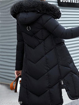 Hooded Patch Pocket Side Slit Zipper Plain Coats