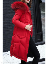 Hooded Patch Pocket Side Slit Zipper Plain Coats