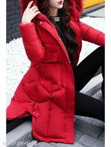 Hooded Patch Pocket Side Slit Zipper Plain Coats