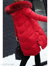 Hooded Patch Pocket Side Slit Zipper Plain Coats