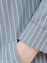 Shawl Collar Vertical Striped Blazer