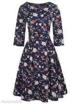 Round Neck Printed Maxi Dress