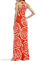 Round Neck Printed Maxi Dress