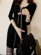 Round Neck Plain Bodycon Dress