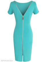 Round Neck Plain Bodycon Dress