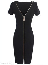 Round Neck Plain Bodycon Dress