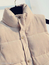 Band Collar Single Breasted Plain Waistcoat