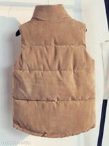 Band Collar Single Breasted Plain Waistcoat